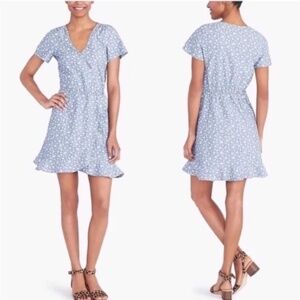 NWT J. Crew Mercantile Chambray Floral Wrap Dress
